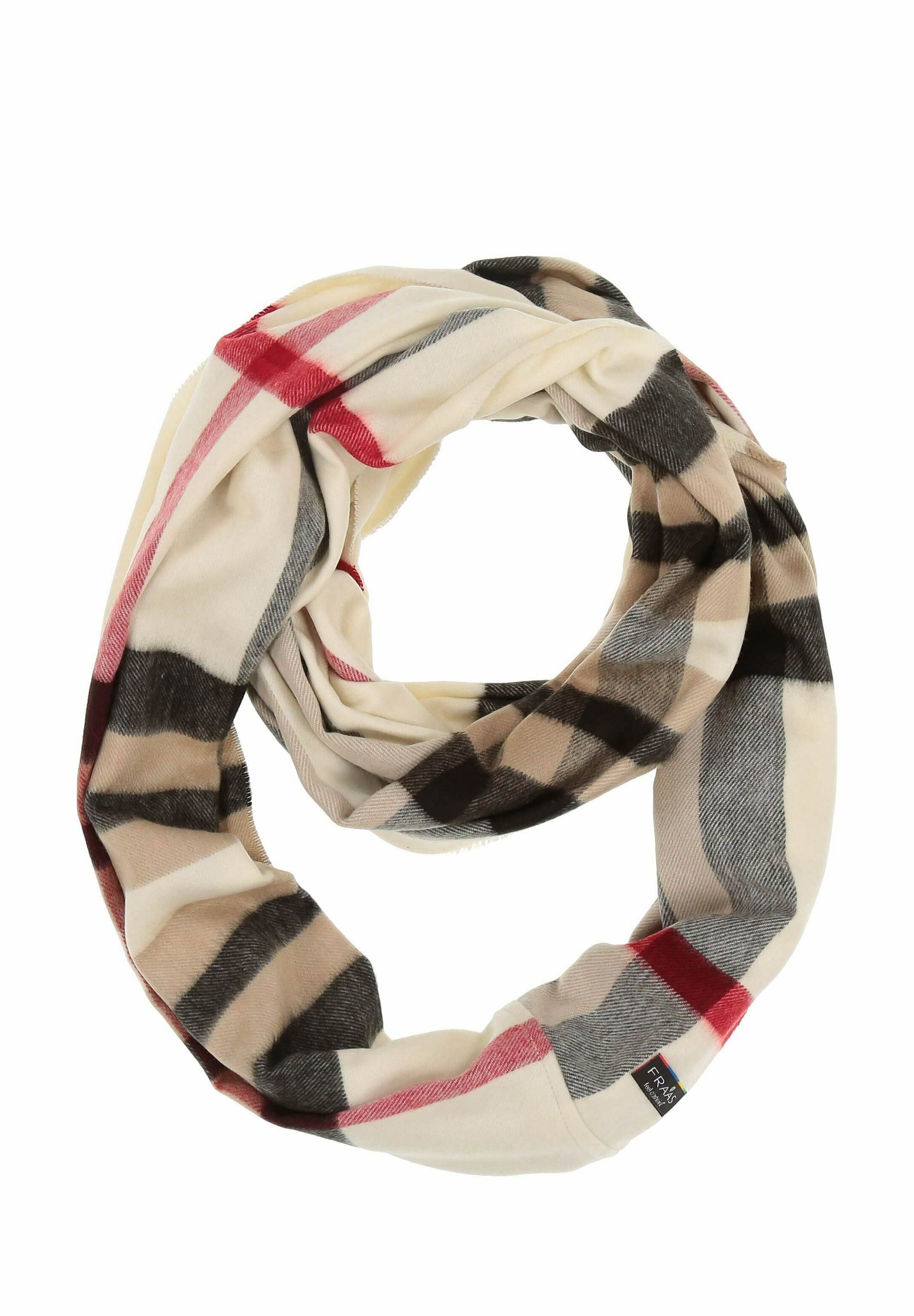 FRAAS PLAID KARO CASHMINK LOOP - Sjaal - gebroken wit