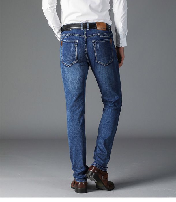 Jeans da uomo - INSFITY - Vestibilità regolare dritta - Blu