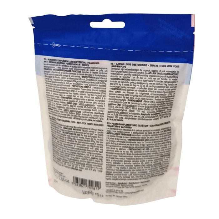 Juckreizstillende Leckerlis 75 g für Hunde und Welpen. – Francodex