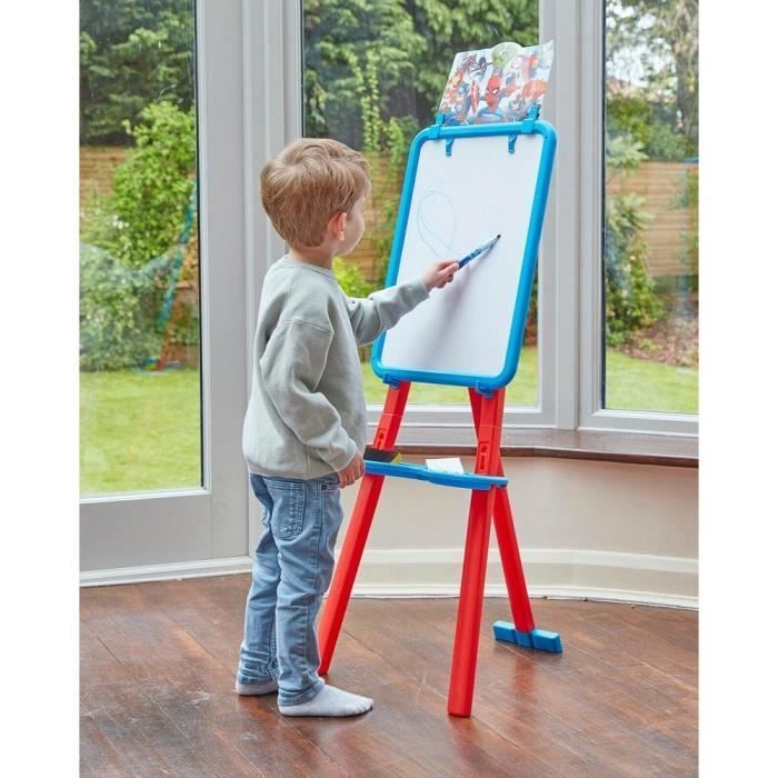 Stampa su tela per bambini - Avengers - Cavalletto bifacciale - Bianco e nero - 120 x 40 x 38 cm