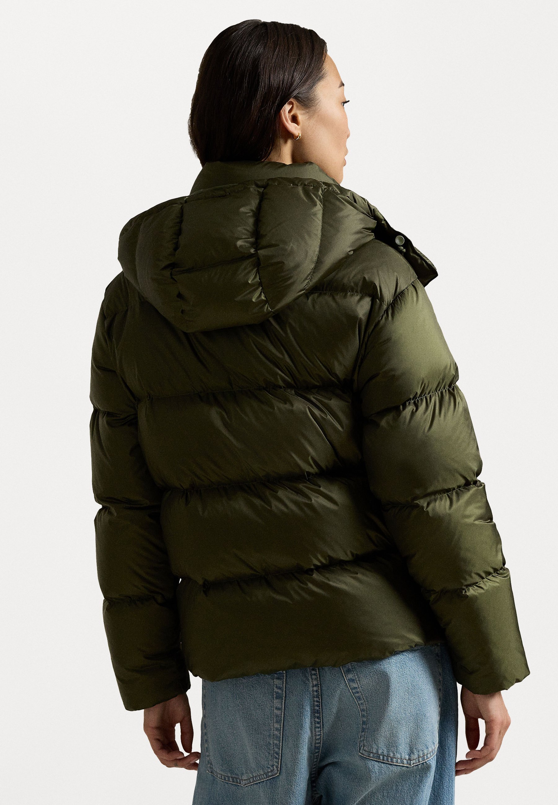 Polo Ralph Lauren WATERAFSTOTENDE GEWATTEERDE DONSJACK - Donsjack - nieuw olijfgroen