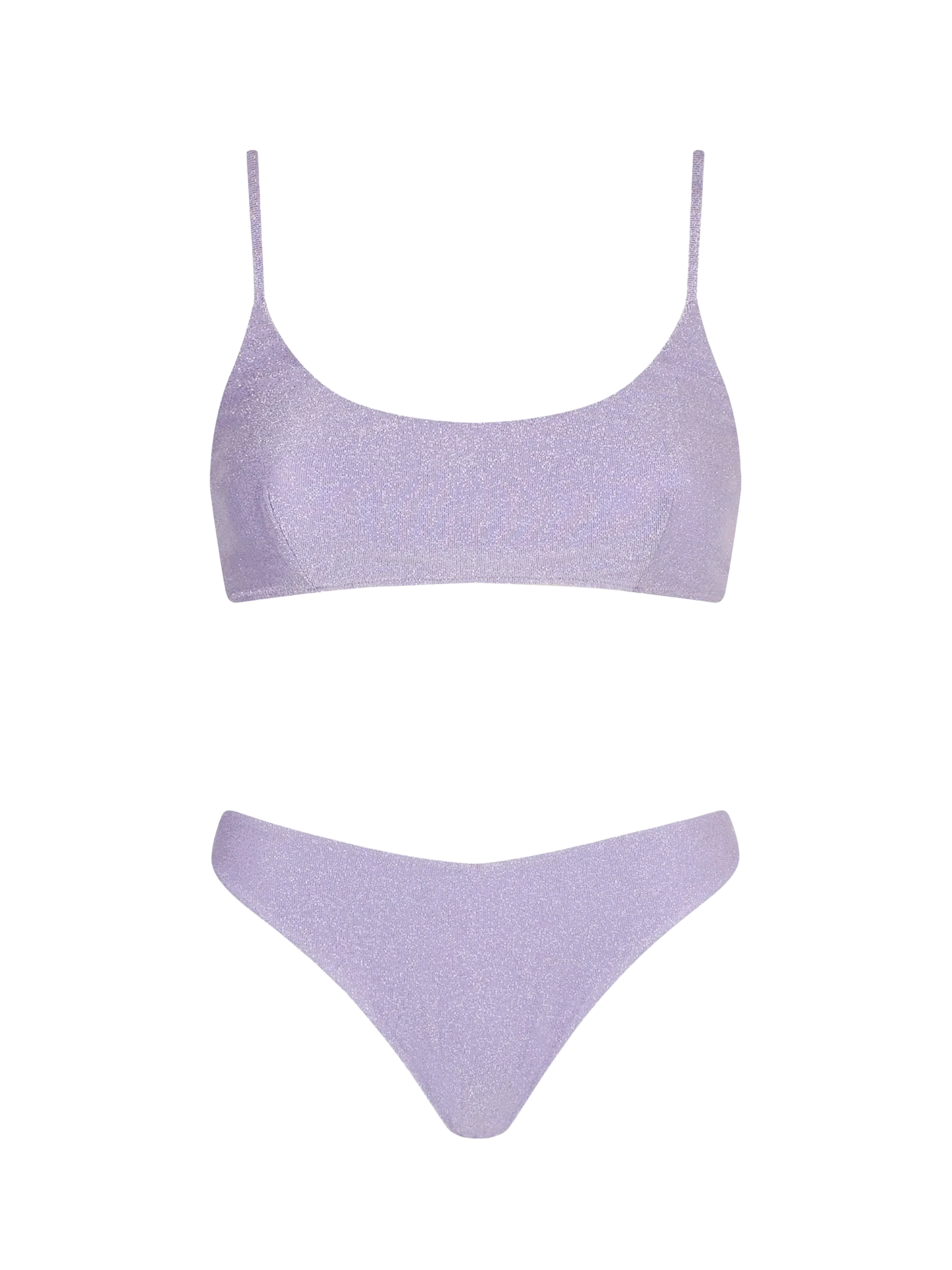 Lila lurex bralette bikini
