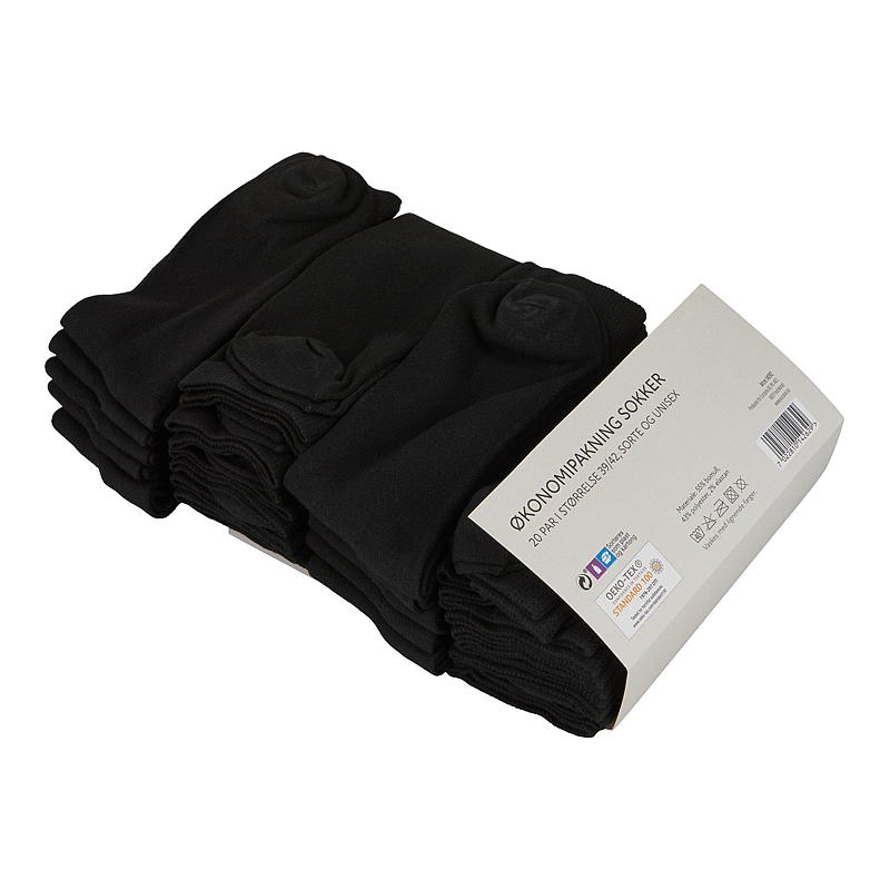 Time 2 Change Socken, 20er-Packung, Größe 39/42-43/46, schwarz