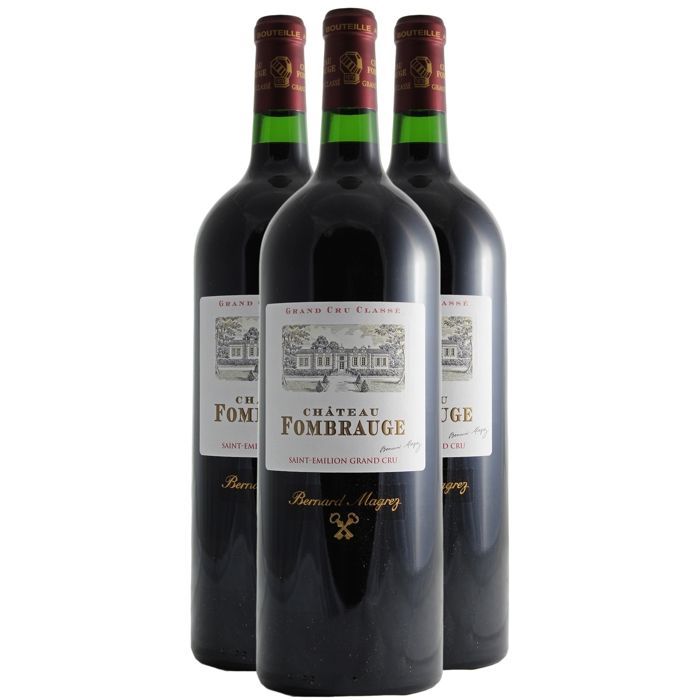 Château Fombrauge Saint-Emilion Grand Cru MAGNUM 2015 - Vin Rouge de Bordeaux (3x150cl)