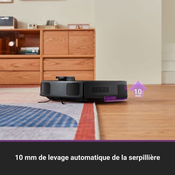 EUREKA E10s Robot Aspirateur Laveur avec Station sans Sac, Aspirateur Robot LiDAR avec Station de Vidange Automatique, Noir