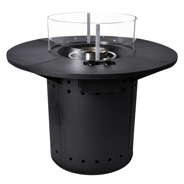 Sfeervolle ronde vuurtafel, gas