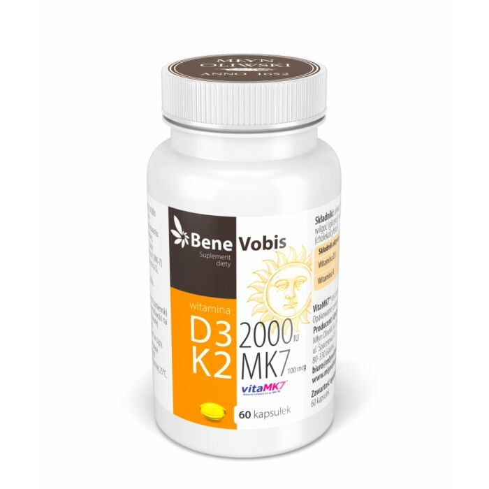 Bene Vobis Vitamin D3 2000IU + K2 MK7 100µg