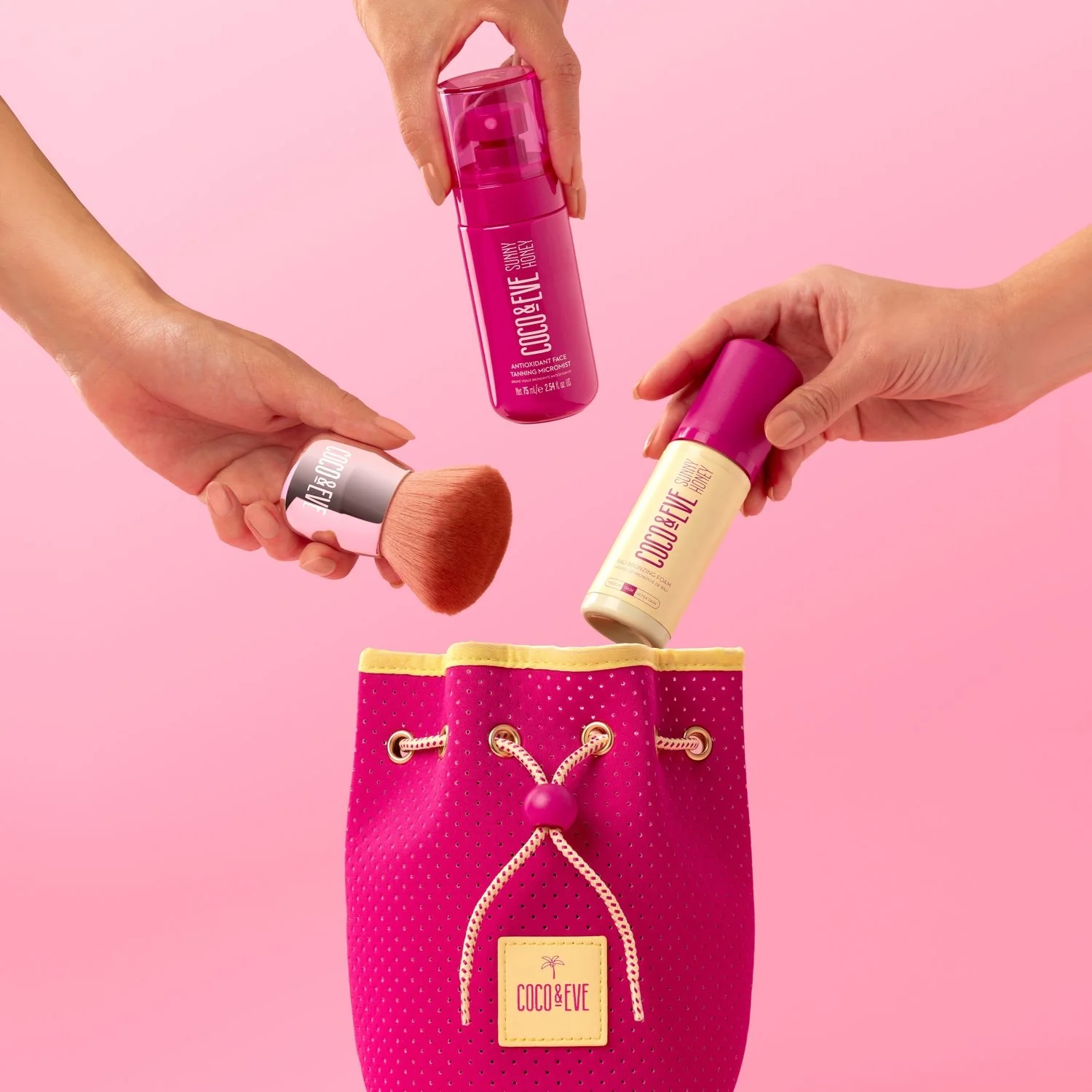 Sunny Honey Tan Masters Kit - Coffret Solare, Cofanetto Solare, Autoabbronzante viso, Mousse corpo autoabbronzante