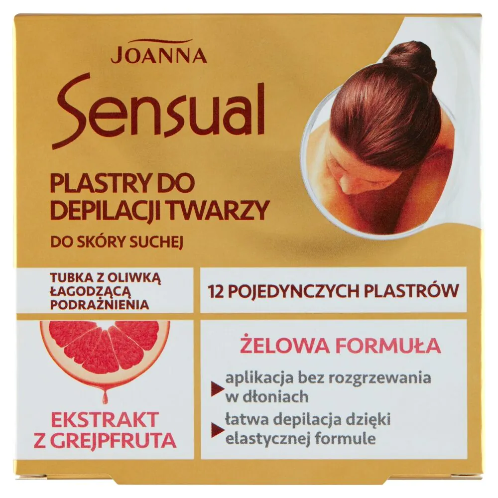 Joanna Sensual Żelowe plastry do depilacji twarzy, Grejpfrut