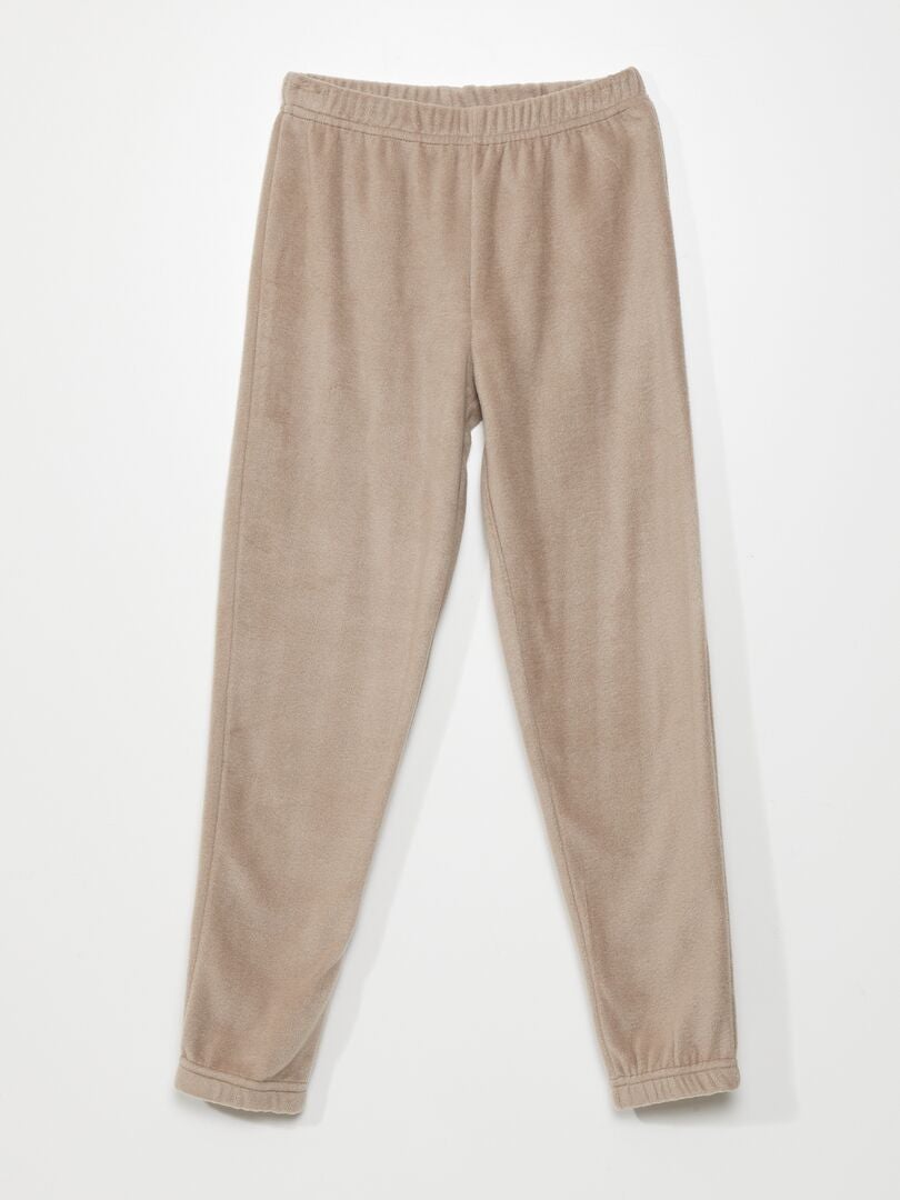 2-delt pyjamassæt (sweatshirt + bukser) - BEIGE