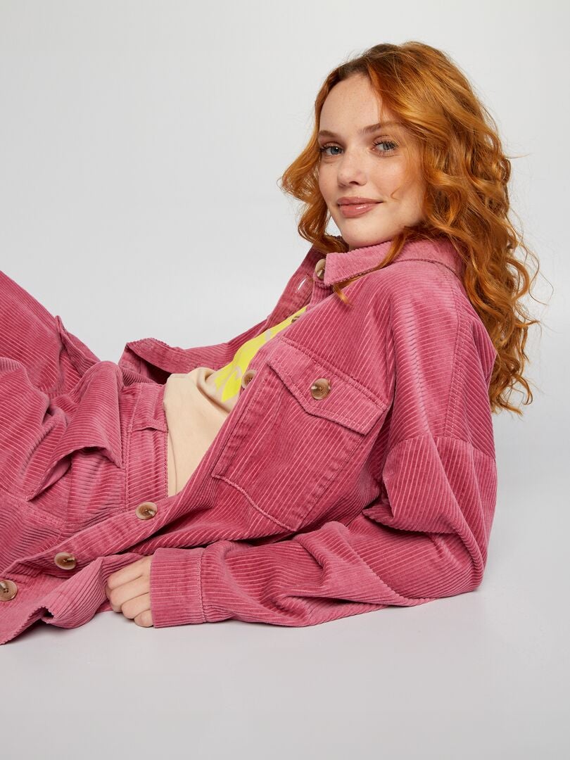 Sobrecamisa de terciopelo - ROSA