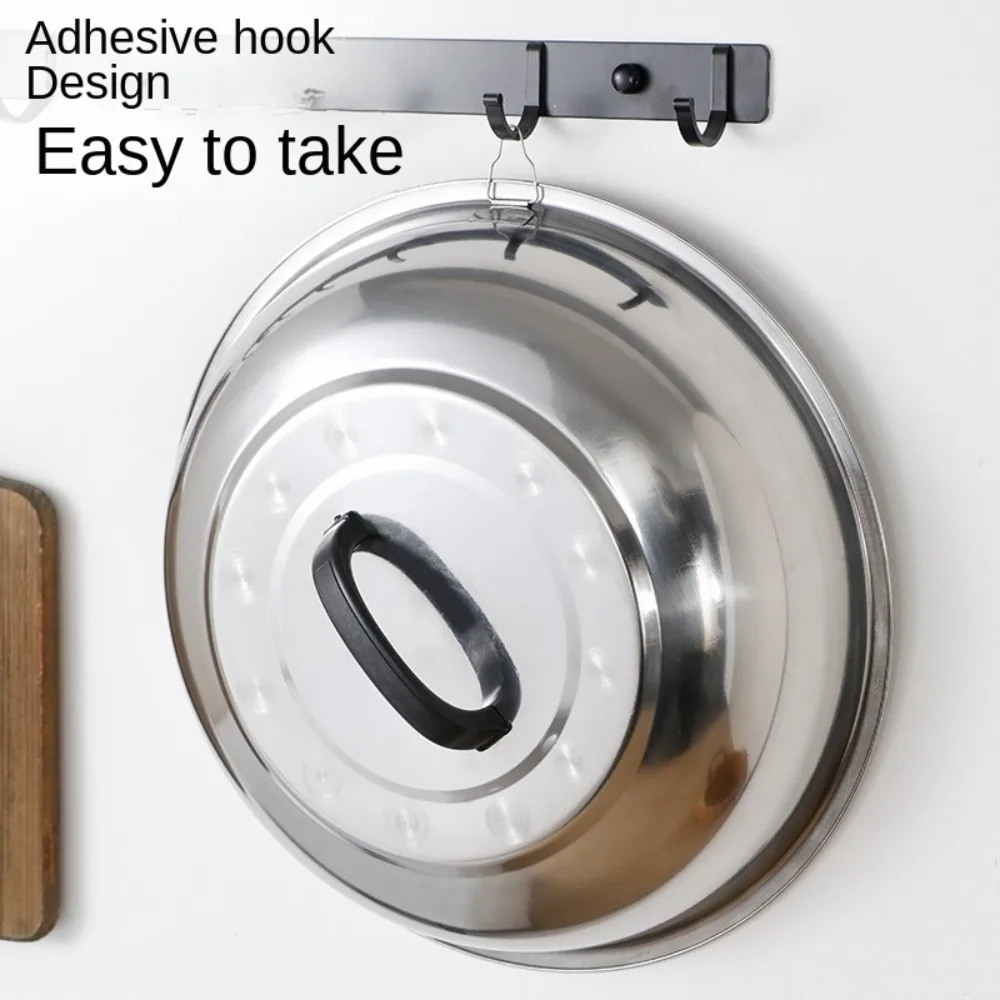 Couvercle rond en acier inoxydable durable pour grandes casseroles, avec poignée et couvercle surélevé, universel pour wok et poêles, accessoires de cuisine
