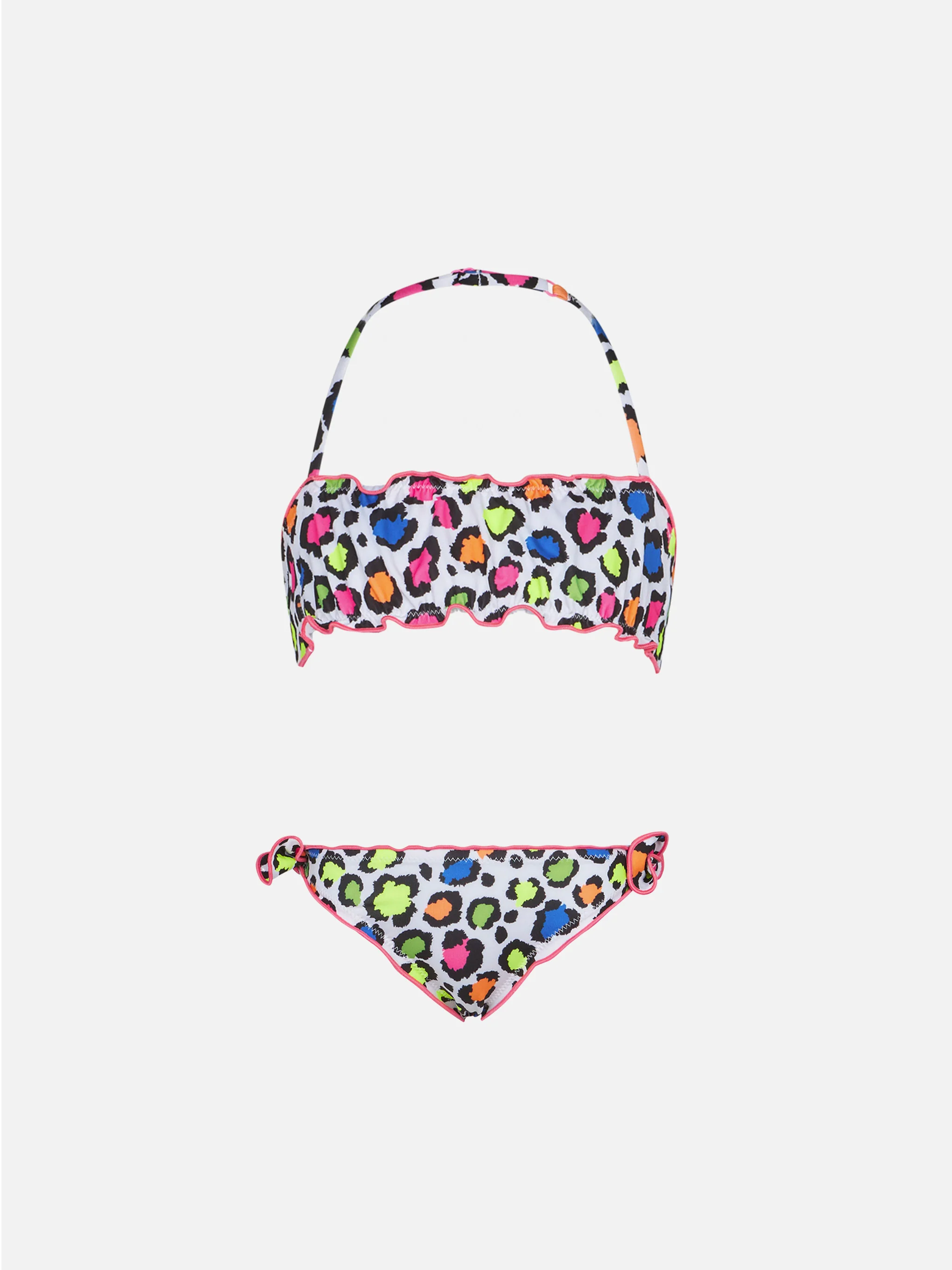 Bandeau bikini met luipaardprint voor meisjes