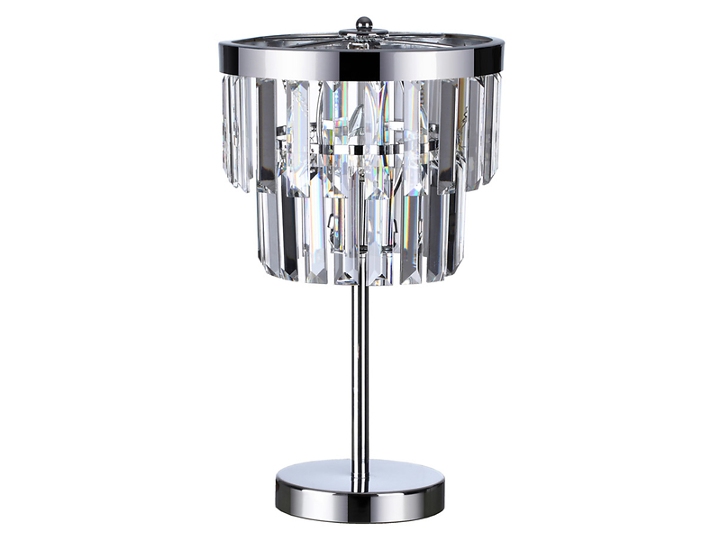 Lampa stołowa Vetro szklana srebrna