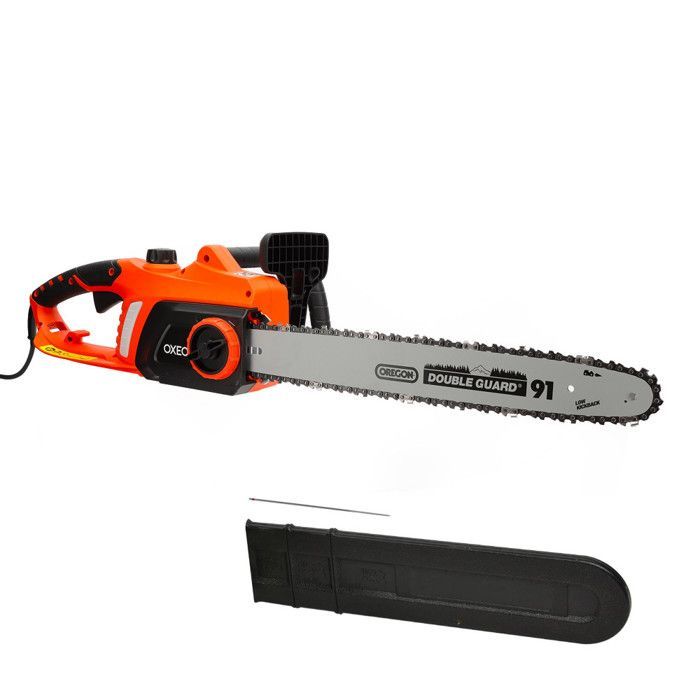 Motosierra eléctrica de 230 V - 2200 W - Barra guía de 50 cm - Sistema de cadena anti-retroceso