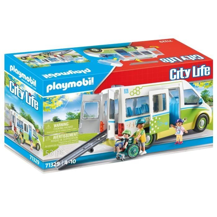 PLAYMOBIL 71329 School Bus, City Life, School, 53 pieces, Ages 4+