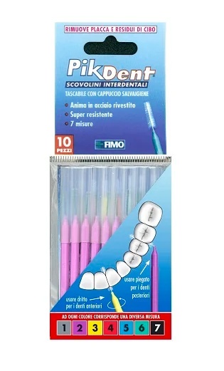 Escova interdental Pikdent 2 roxa 0,5 mm 10 unidades