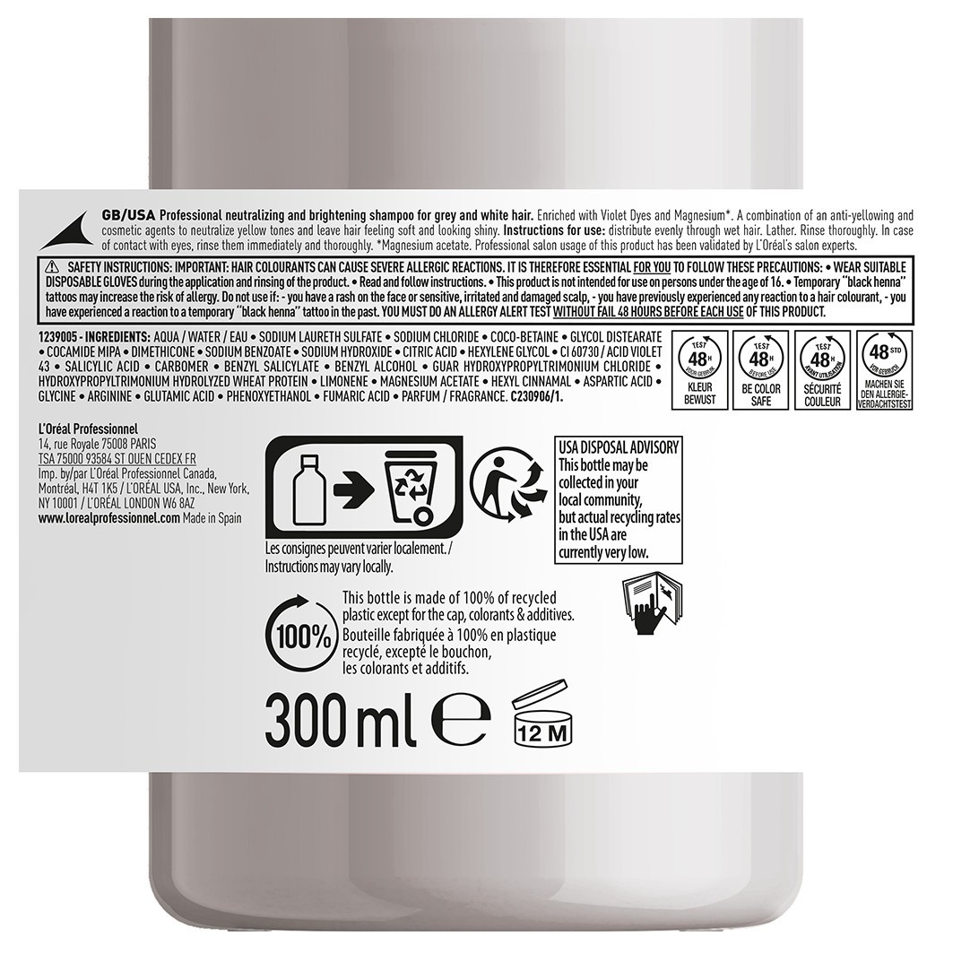 L'Oréal Professionnel šampon za lase Silver - 300 ml