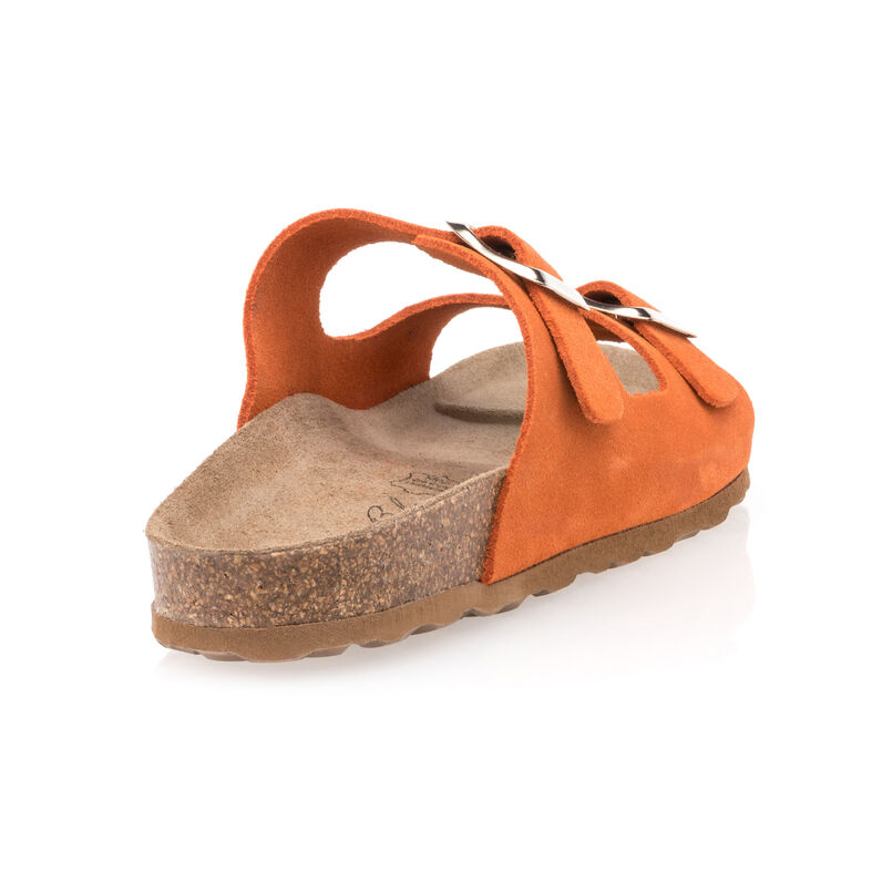 Sandalias naranjas para mujer / Zapatos de punta abierta