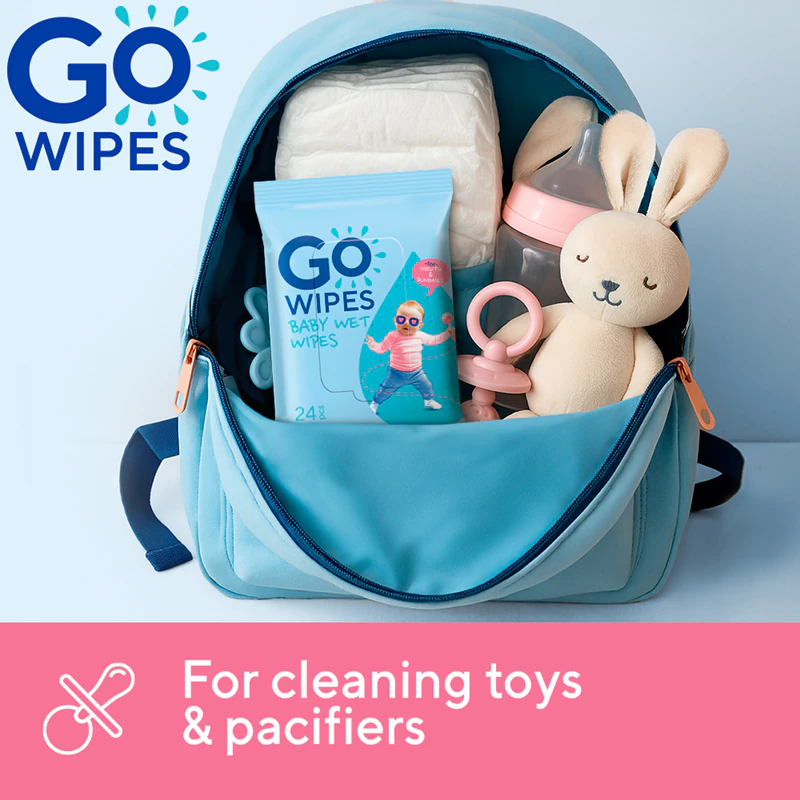 Lenços umedecidos GoWipes Baby, para bebês desde o nascimento.