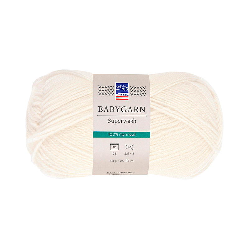 Trysil Babygaren van 100% merinowol, wit