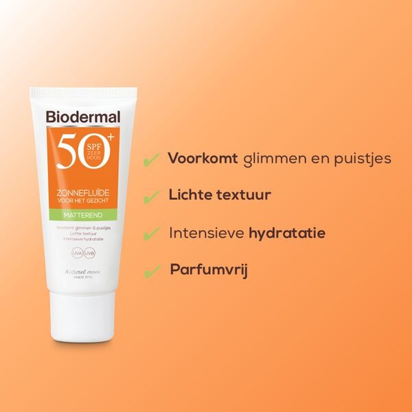 Biodermal SPF50+ matirajoči sončni fluid za obraz 40 ml