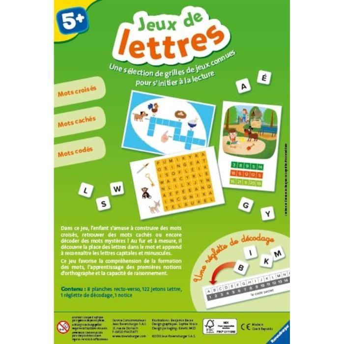 Jeux de lettres - Jeu éducatif - Initation à la lecture - Ravensburger - Dès 5 ans