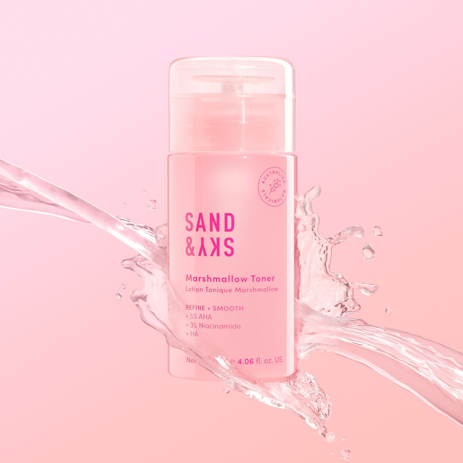 „Sand & Sky“ veido tonikas, zefyro ir rožinės spalvos, 120 ml