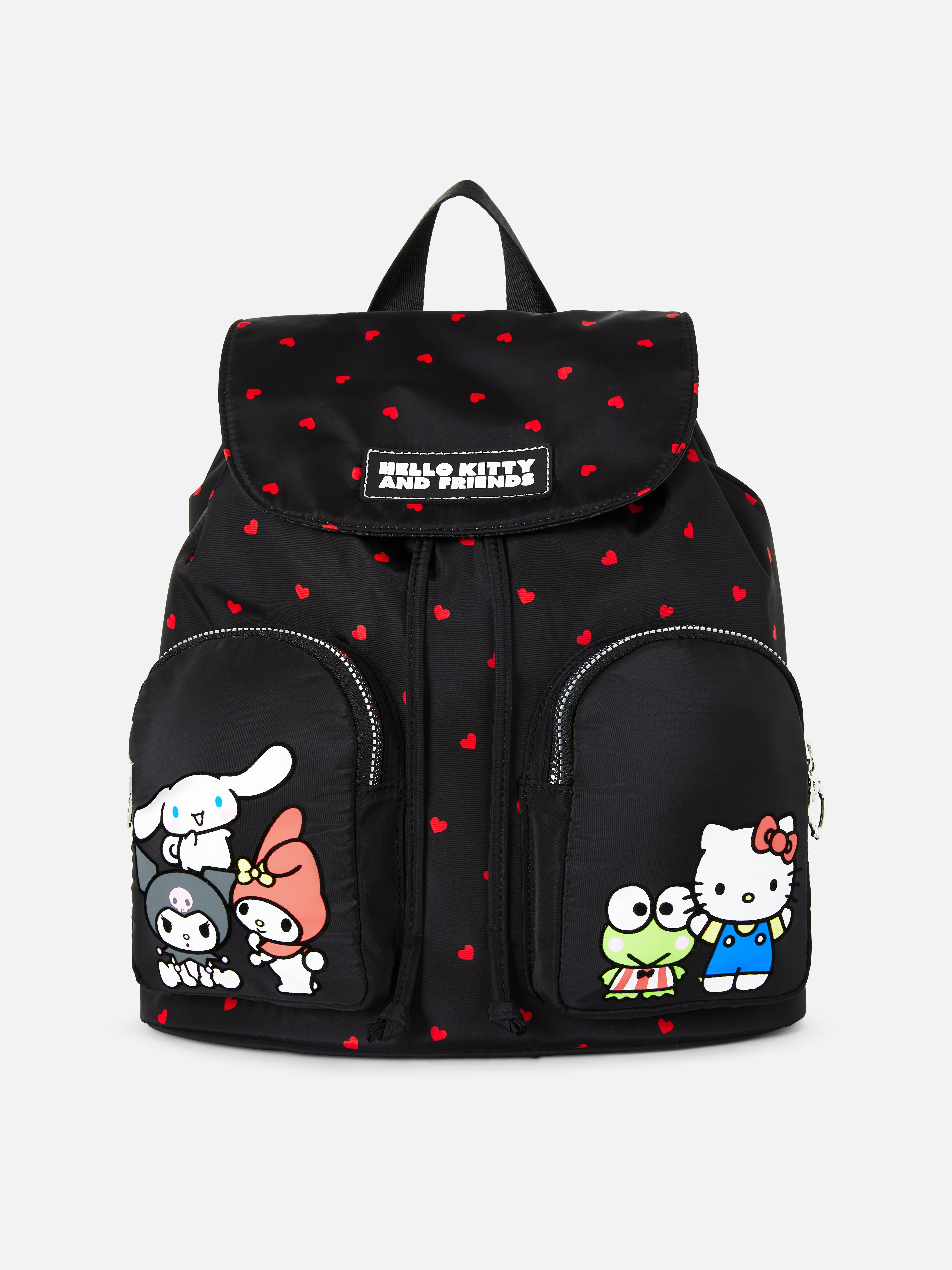 Rucsac Hello Kitty și Prietenii Ne plac rucsacurile, în special această geantă Hello și Prietenii cu imprimeu în formă de inimă