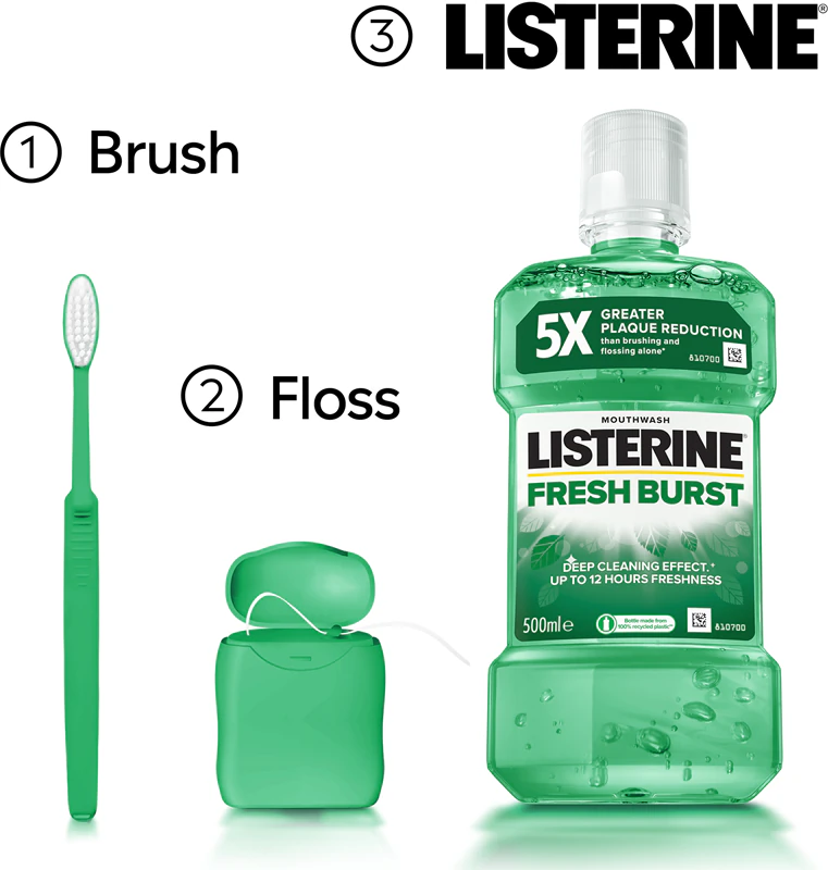 Ústní voda Listerine Fresh Burst proti plaku