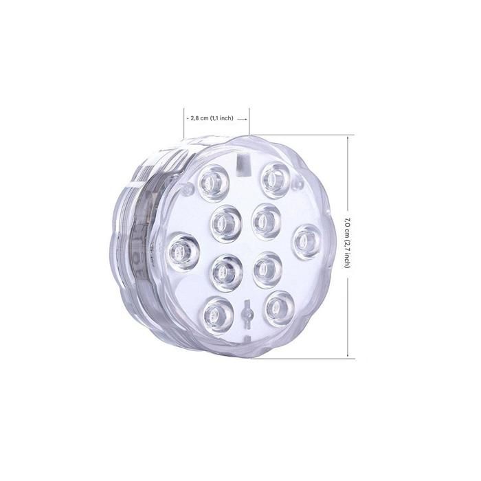 Set of 4 underwater lights - With remote control - Pool lighting