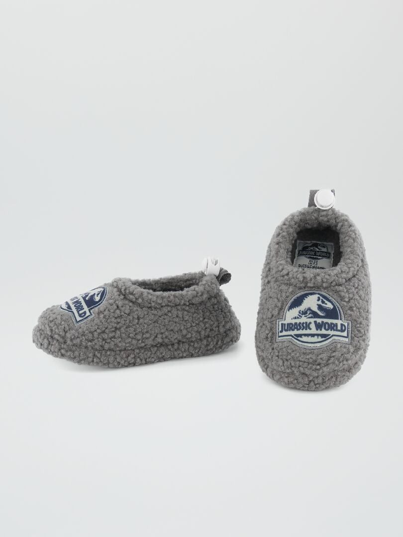 Pantufas felpudas Jurassic Park Sherpa - Marrom Claro