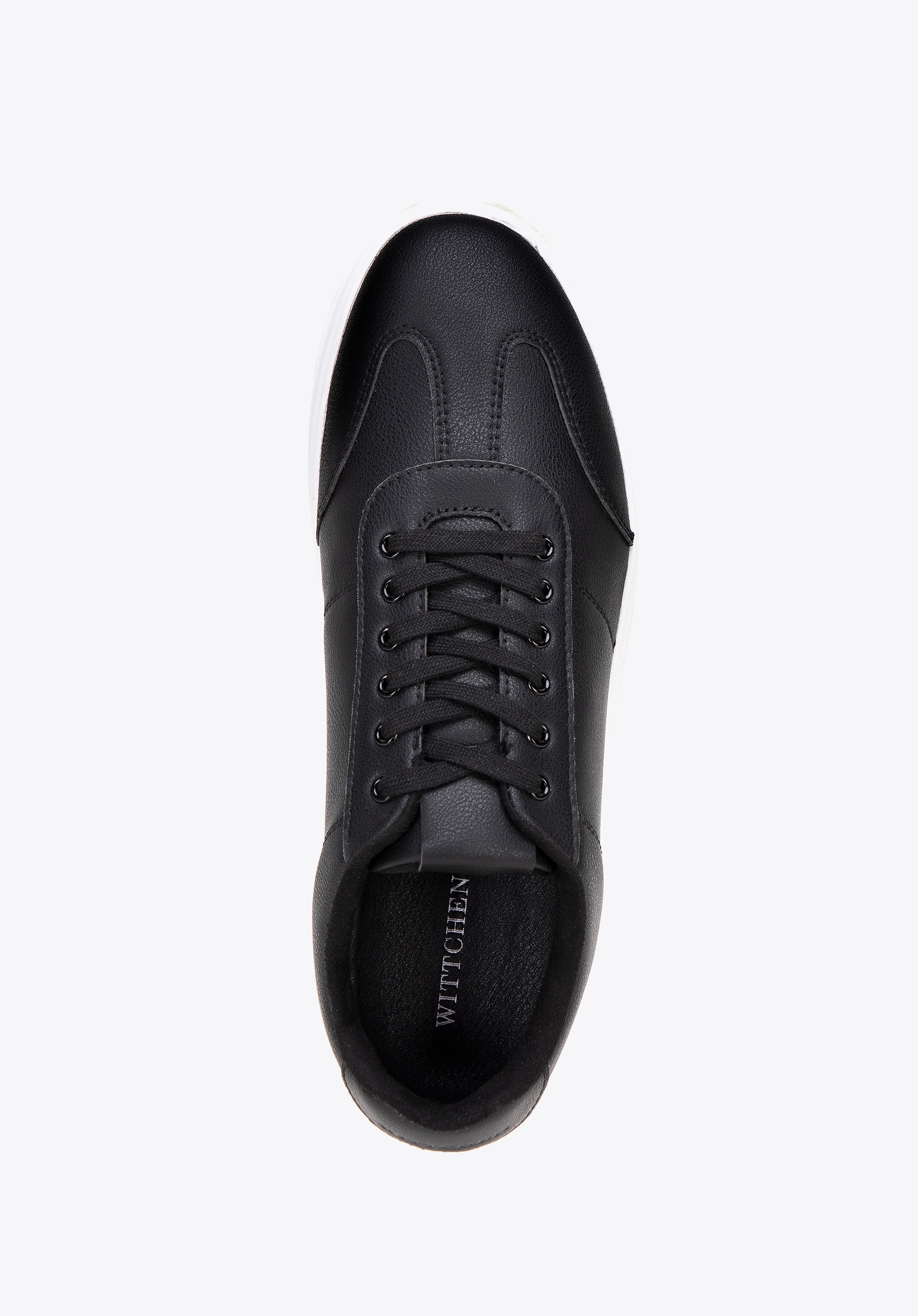 Męskie sneakersy z ekoskóry klasyczne czarne