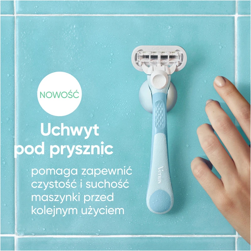 Gillette Venus Extra Smooth sieviešu skuveklis ar dušas turētāju