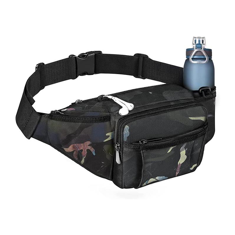 Porte-bouteille avec sangle réglable, idéal pour les activités de plein air : sport, voyages, randonnées, vélo, promenades avec son chien (motif floral)
