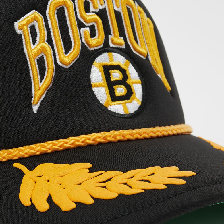 Camiseta vintage de camionero con hoja dorada de la NHL de los Boston Bruins