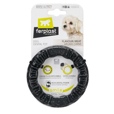 Inel de mestecat Ferplast Smile, negru
