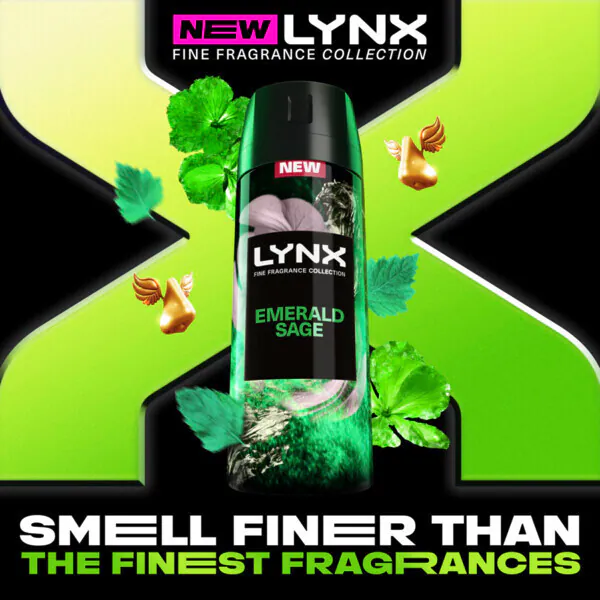 Desodorante corporal premium Lynx Fine Fragrance Emerald Sage 150 ml