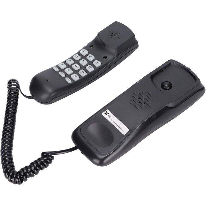 Telefone de parede com fio FEBEST - Chamadas em modo mãos-livres - Rediscagem do último número - Função Flash - Pausa