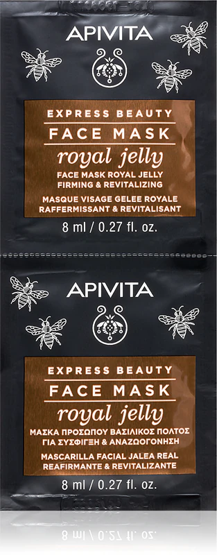 Apivita Express Beauty Anti-Aging Gesichtsmaske – Revitalisierende Gesichtsmaske mit Gelée Royale und stärkender Wirkung