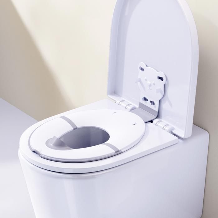 Réducteur de toilette enfant pliable - Avec barrière anti-urine en caoutchouc souple - Adaptateur universel pour toilettes