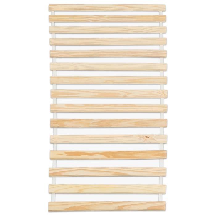 Massief grenenhouten bedbodem van 80 x 160 cm met 12 latten, frameloos, eenpersoonsformaat voor een kinderbed.