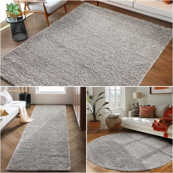 Alfombra de pelo largo para salón - Mylan - Gris claro - 300 x 400 cm - 100 % polipropileno - CARPETTEX