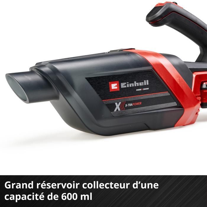 Aspiradora de mano inalámbrica Einhell TE-HV 18/06 Li - Solo PXC (18 V, con accesorios). Se suministra sin batería ni cargador.