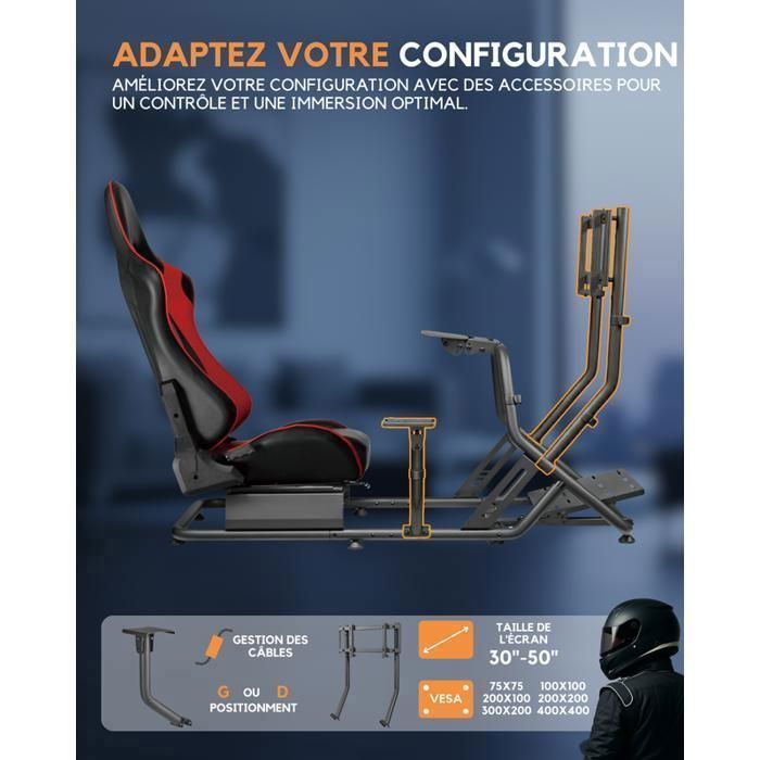 RANQER SimRacing Cockpit – Driving Simulator / Racing Simulator with Gaming Bucket Seat, Compatible with PC, PS5 and Xbox
