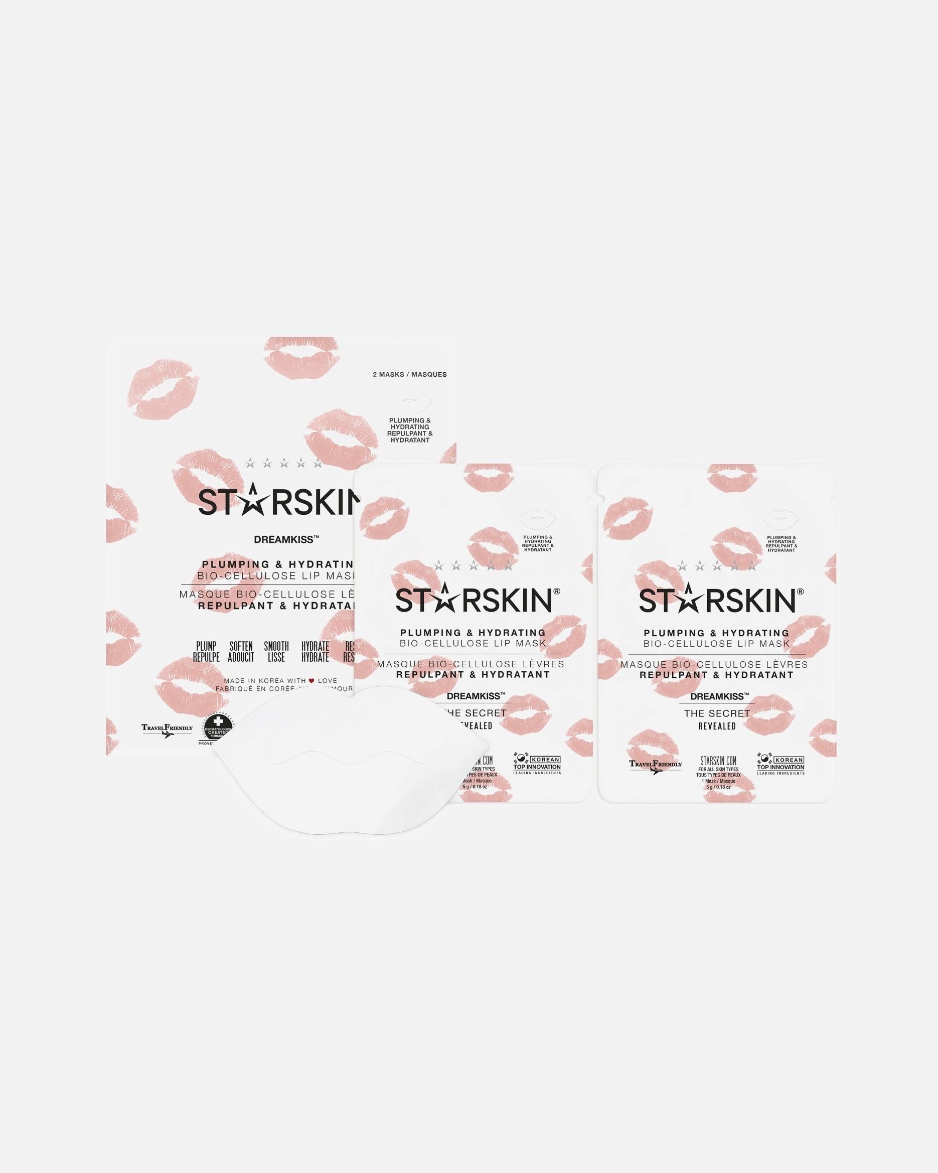 STARSKIN® lūpų kaukė „Dreamkiss™“ – bioceliuliozės antrosios odos lūpų kaukė – 10 ml