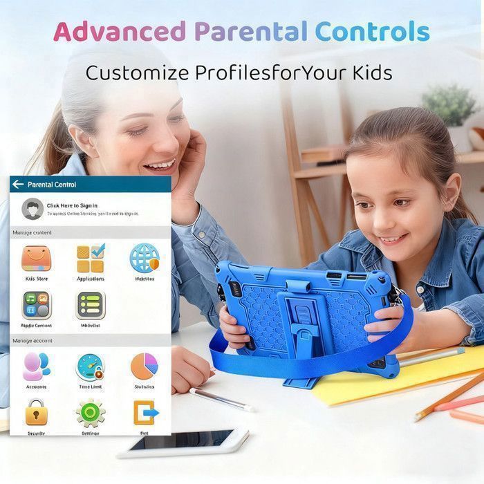 8-Zoll-Android-13-Tablet für Kinder, 6 GB RAM, 128 GB ROM, 5G-WLAN, Kindersicherung, Google Play Store-zertifiziert