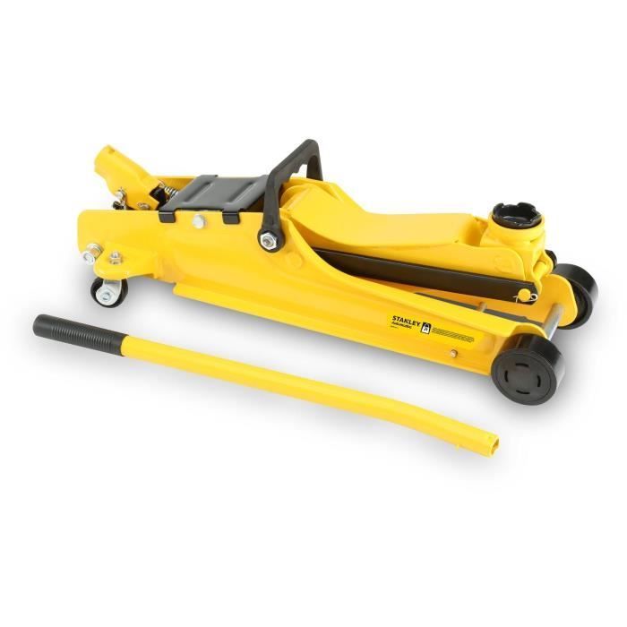 STANLEY - Gato hidráulico de 2 toneladas - STMT81251-1 - Altura mínima 85 mm y altura máxima 381 mm - Amarillo
