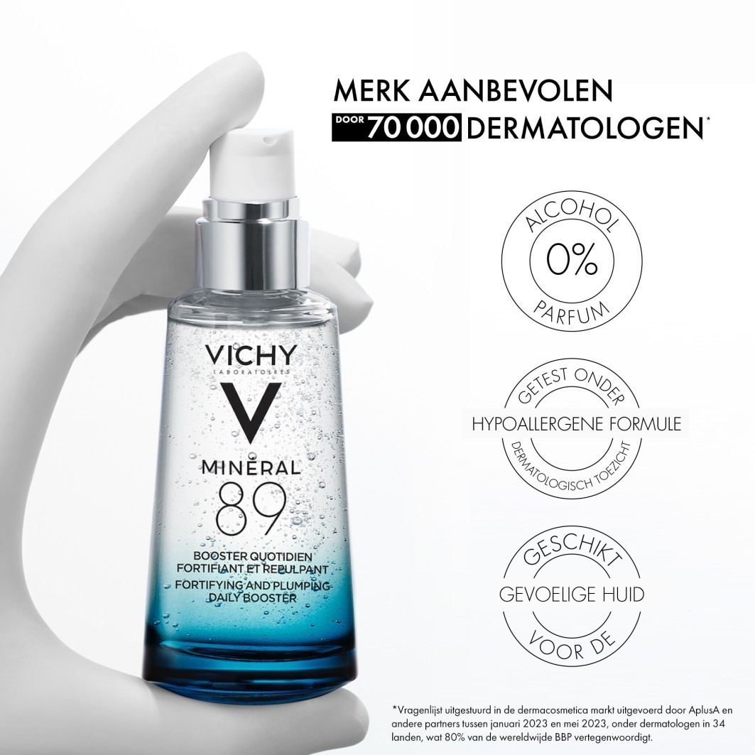 Vichy Mineral 89 vlažilni serum za krepitev in polnjenje kože, dnevni booster – 30 ml