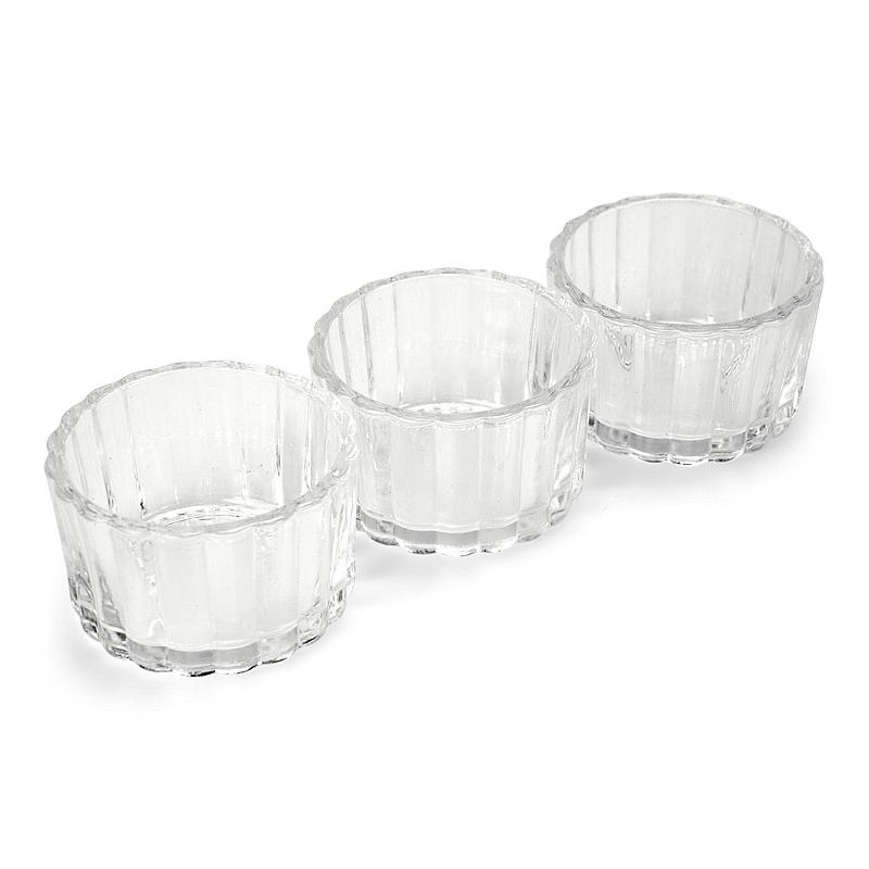 Hem Värmeljushållare 3-pack 5x3 cm klarglas